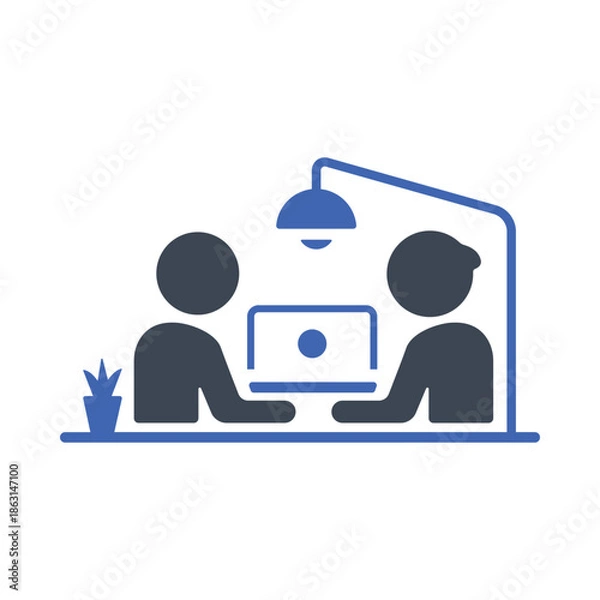 Fototapeta Shared workspace icon