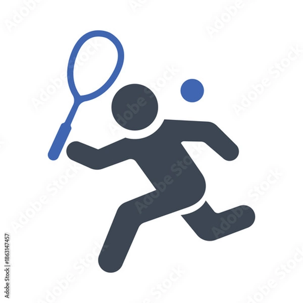 Obraz Squash/tennis forehand icon