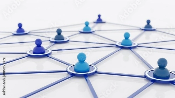 Obraz Network Connection People Teamwork Concept.