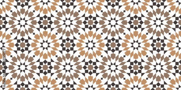 Obraz Moroccan Geometric Tile Pattern Seamless Islamic Mosaic Background