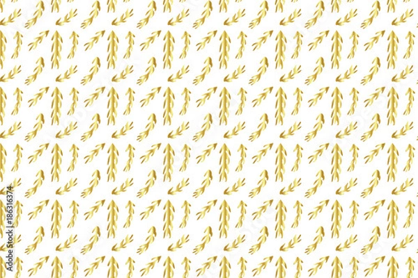 Obraz Golden Vector Hand Drawn Pattern