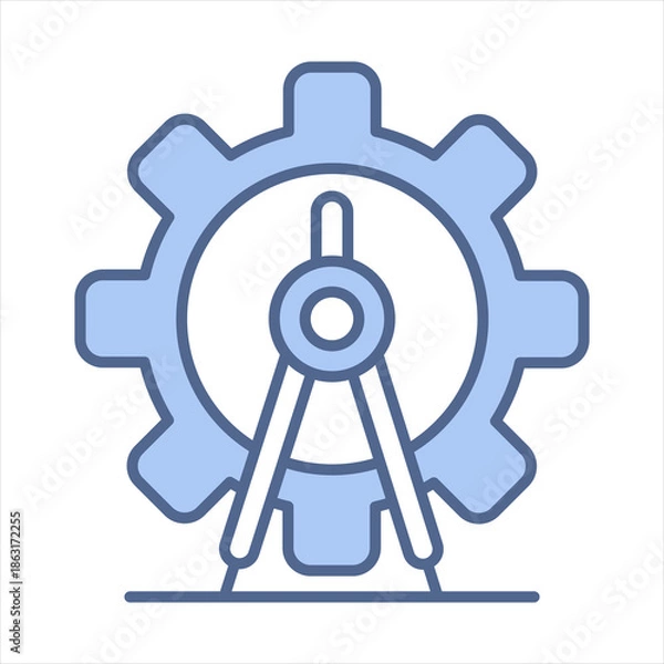 Obraz Precision Blue Icon Vector Illustration