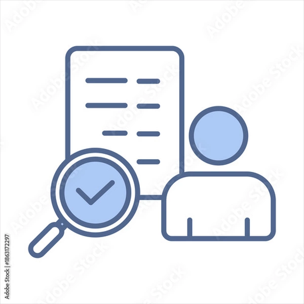Obraz Audit Blue Icon Vector Illustration