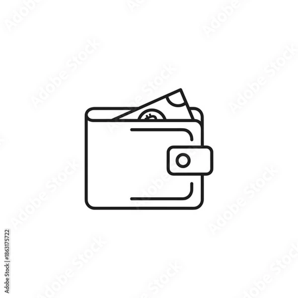 Obraz Minimalist Wallet Vector Illustration