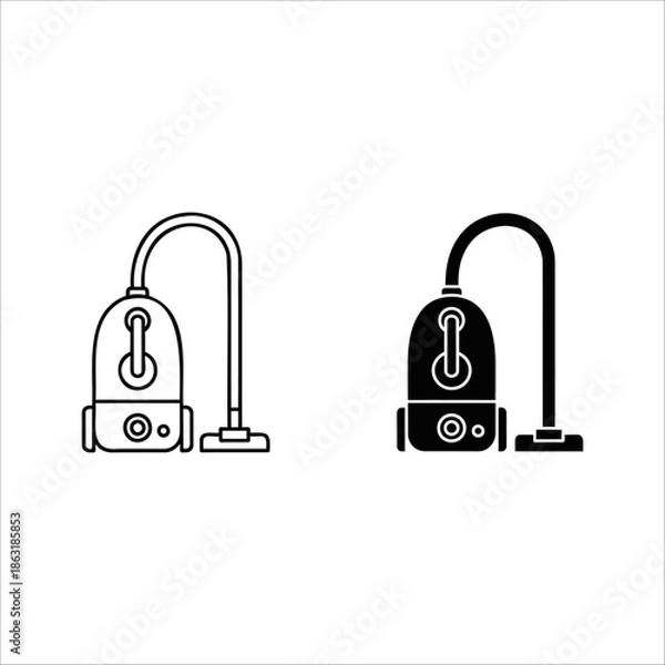 Obraz Lock and key vector icon representing secure access and protection