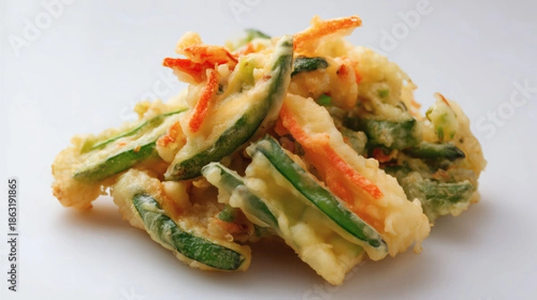 Obraz Chef Preparing Authentic Crispy Shrimp Tempura with Panko Breading