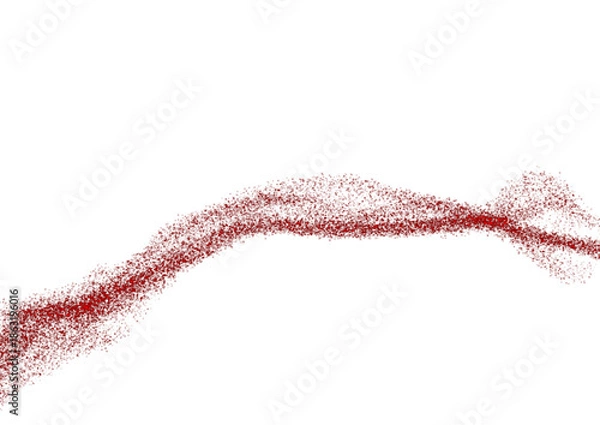 Obraz Red Dot Wave Pattern on White