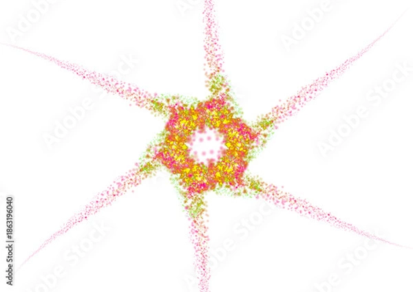 Obraz Six-Arm Colorful Starburst Dot Pattern