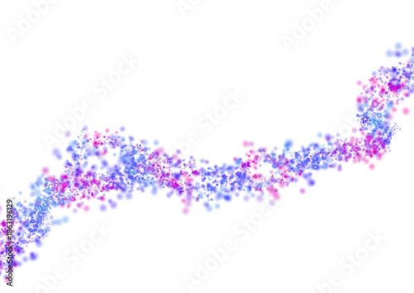 Obraz Colorful Curved Scatter Plot on White