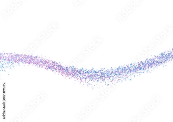Obraz Multicolored Particle Wave Pattern on White