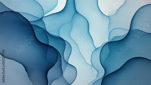 Obraz Abstract Blue Shapes Background