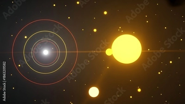 Obraz Solar System Planets Orbit Illustration