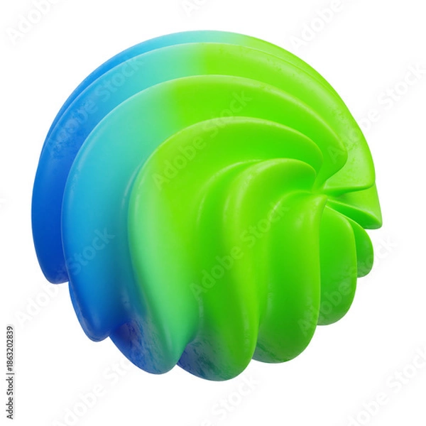 Obraz 3d abstract shape illustration