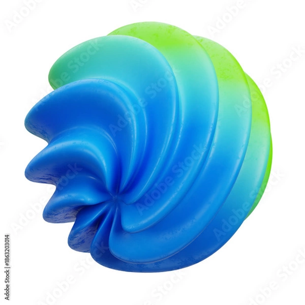 Obraz 3d abstract shape illustration