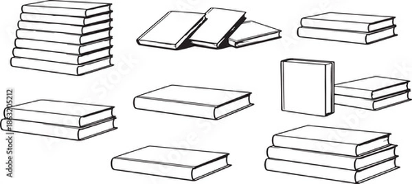 Obraz books on a white