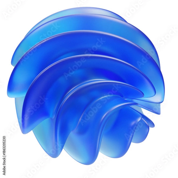 Obraz 3d abstract shape illustration