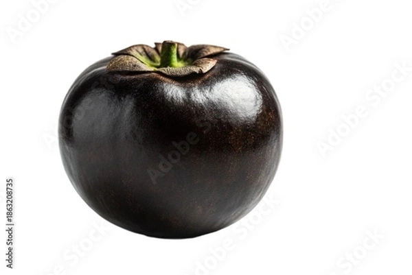 Obraz Single dark tomato isolated on white background