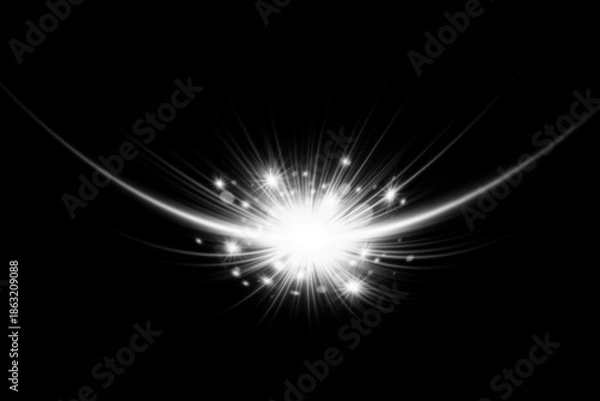 Obraz Creative Light Ray Lens Flare curve