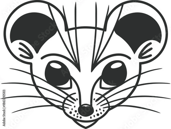 Obraz mouse icon silhouette vector illustration
