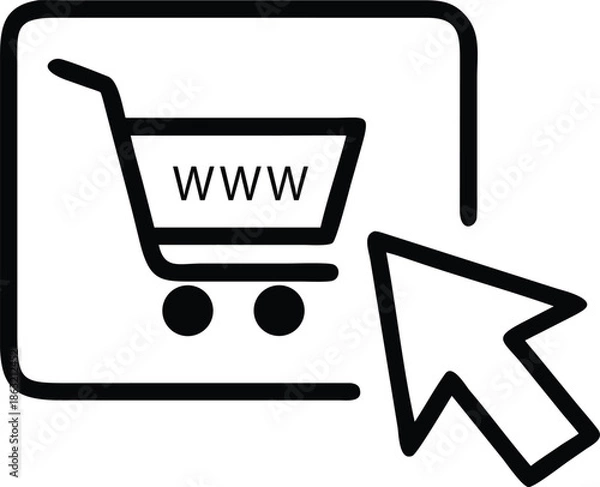 Obraz shopping cart button