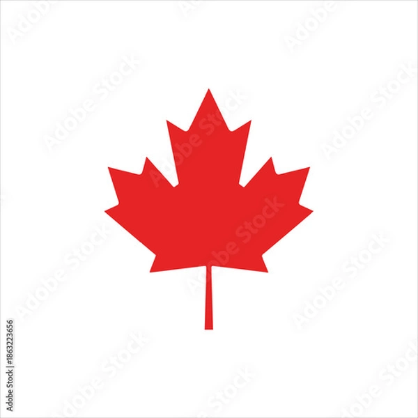 Fototapeta Canada Flag Red Maple Leaf