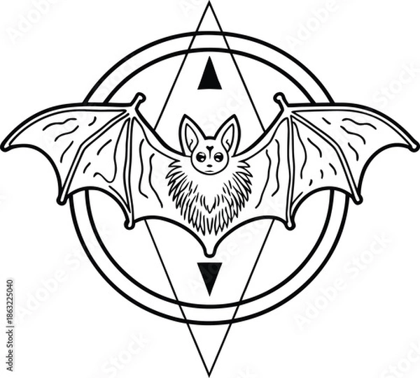 Obraz bat icon silhouette vector illustration
