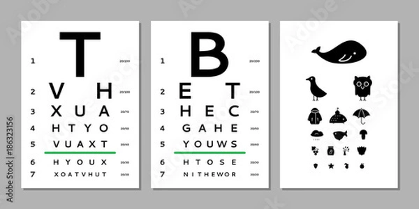 Obraz Eyes test chart
