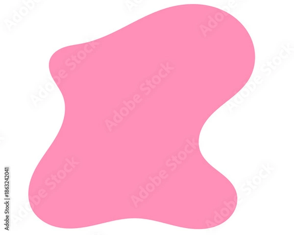 Obraz Pink abstract organic blob shape design element