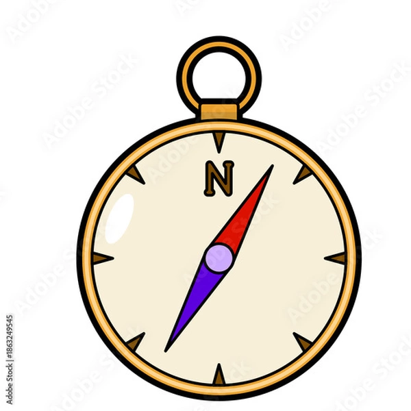 Fototapeta Outdoor Navigation Compass Tool