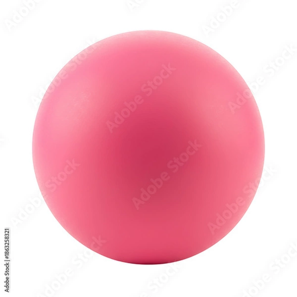 Obraz Pink sphere shape object isolated on transparent background