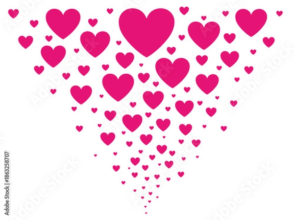 Fototapeta ハート・飛び出し