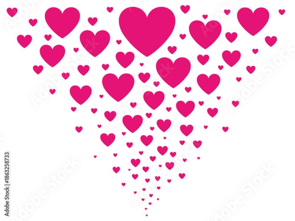 Fototapeta ハート・飛び出し