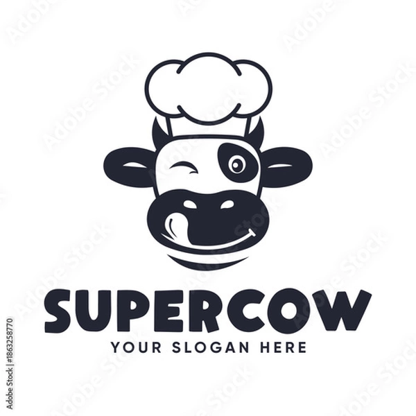 Obraz Cow Chef Premium Logo Design