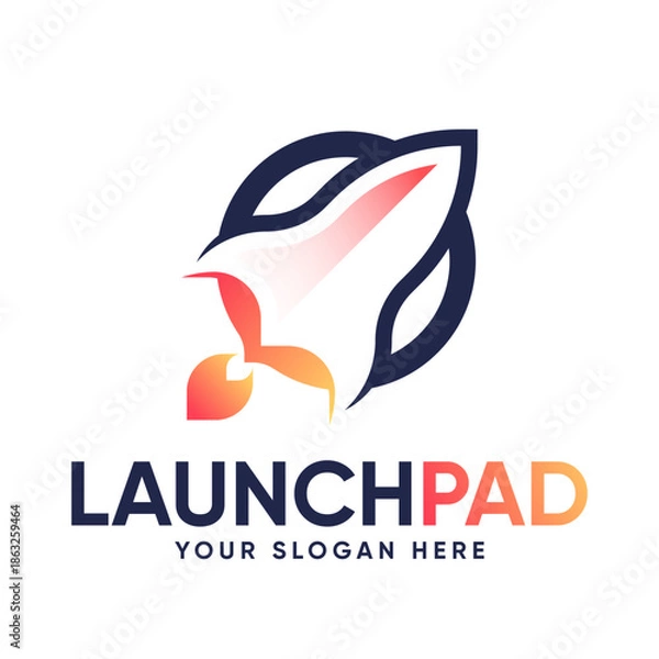 Obraz Rocket Launch Premium Logo Design
