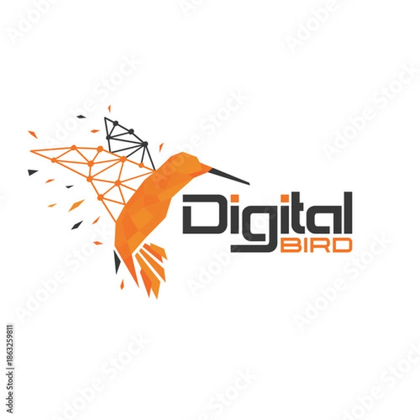 Obraz Digital Bird Premium Logo Design