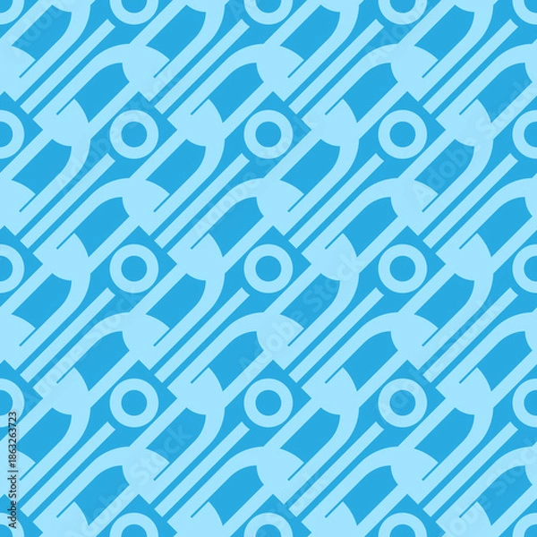 Fototapeta Abstract Blue Geometric Pattern Background