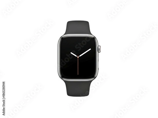 Obraz Smartwatch with black strap and face.