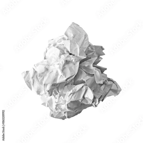Obraz Crumpled white paper isolated