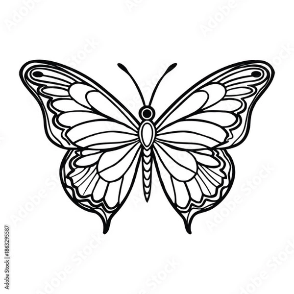 Obraz Butterfly escaping creative thoughts