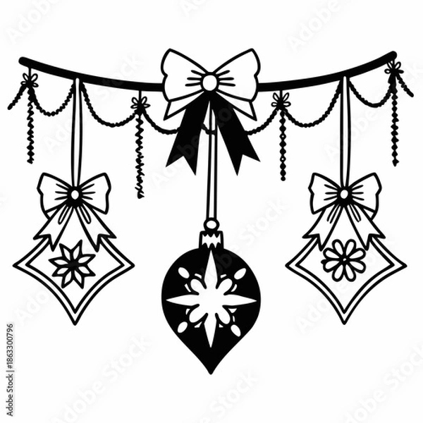 Obraz christmas tree decorations