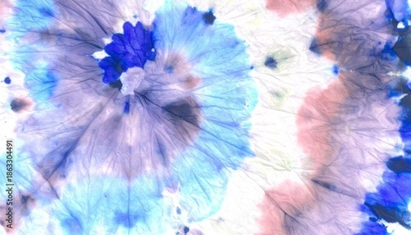 Obraz にじむ色彩/布染めアート2