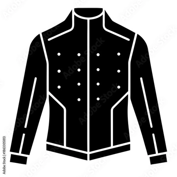 Obraz Futuristic Leather Jacket with 3D Ice Dots