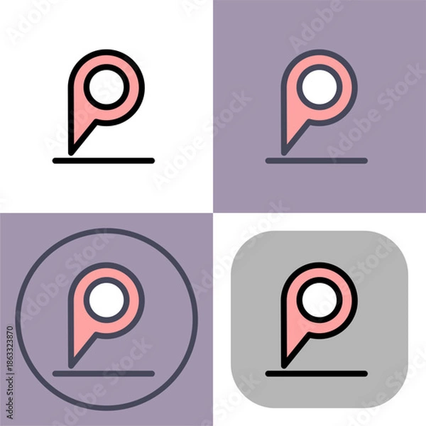Obraz This versatile location pin icon is perfect for mobile apps- websites- and other digital projects needing clear navigation indicators. Its simple design is easily customizable for various branding.