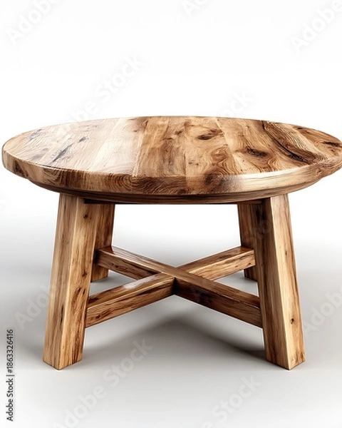 Obraz Round wooden dining table high resolution picture