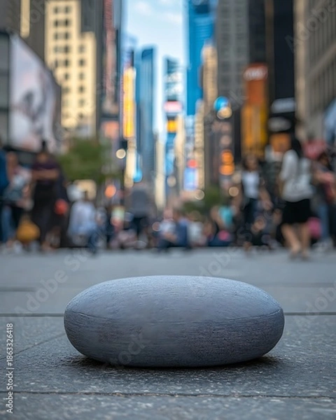Obraz Round shaped stone sidewalk high resolution picture