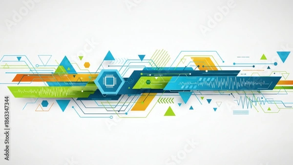Obraz The abstract technology background