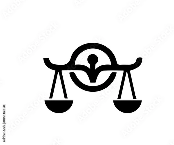Obraz justice logo element for design