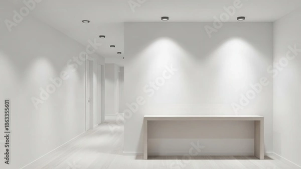 Obraz empty room with white wall