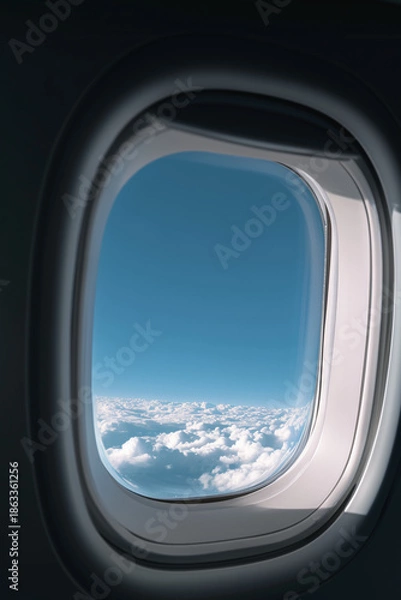 Obraz View From Airplane Window Above Clouds