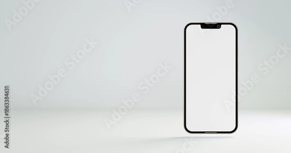 Obraz 3d white screen  smartphone background template